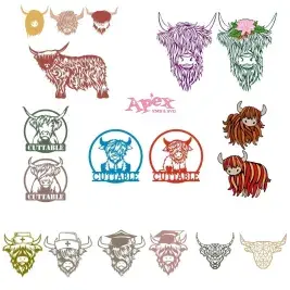 Highland Cow SVG PNG Bundle SVG PNG cut file