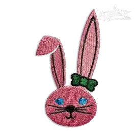 Bunny Rabbit Bow Machine Machine Embroidery Design