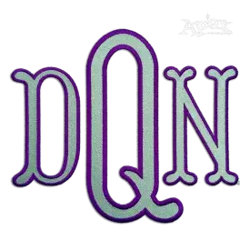 Fishtail Rounded Letters Machine Embroidery Font by Apex DQN