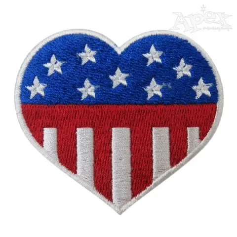 "USA Flag Heart” is a Free Patriotic Machine Embroidery Design designed by & from Apex Embroidery Designs!