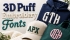 3D Puff Embroidery Fonts