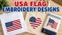 usa flag embroidery designs