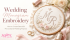 Wedding monogram embroidery in an embroidery hoop with elegant floral details and personalized initials