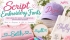 Script embroidery fonts for names, monograms and personalized projects