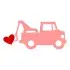 Heart Tow Truck SVG Cuttable Designs