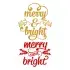 Christmas Merry and Bright SVG Cuttable Design