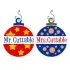 Christmas Ornament Split Frame SVG Cuttable Design