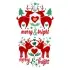 Merry and Bright Reindeer Love SVG Cuttable Design