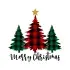 Plaid Pattern Merry Christmas Trees SVG Cuttable Designs