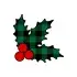 Christmas Plaid Pattern Holly SVG Cuttable Designs