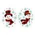 Plaid Pattern Holly Snowman SVG Cuttable Designs
