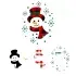 Plaid Pattern Holly Snowman SVG Cuttable Designs