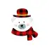 Christmas Plaid Bear SVG Cuttable Designs