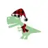 Christmas Plaid Dino or Dinosaur SVG Cuttable Designs