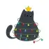 Cute Chubby Christmas Cat SVG Cuttable Design