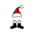 Christmas Santa Boots and Hat Split Frame SVG Cuttable Design