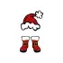 Christmas Santa Boots and Hat Split Frame SVG Cuttable Design