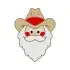 Cowboy Santa Claus Face SVG Cuttable Design