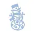 Swirling Pattern Snowman SVG Cuttable Design