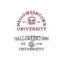 Two Halloweentown University SVG designs with a carved pumpkin and est. 1998, one arched in maroon and one stacked in black