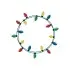 Circle Christmas Light String SVG Cuttable Design
