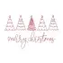 Merry Christmas Trees Line Art SVG Cuttable Design