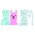 100 Days No Prob Llama SVG Cuttable Design