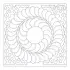 Abstract Flower Wreath Quilt Block Embroidery Design