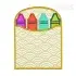 Crayon Box Applique Embroidery Design