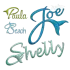 Ocean Fin Tail Letters Machine Embroidery Font - Apex