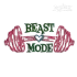 Beast Mode Weightlifting Weight Gym Embroidery Design