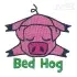 Bed Hog Pig Embroidery Design