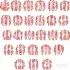 Bold Curlz Circle Monogram Applique Embroidery Font