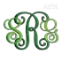 Bold Set Vine Interlocking Monogram Embroidery Font