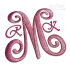 Bold Vine Interlocking Machine Embroidery Font