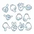 Cartoon Glove Hand SVG Cuttable Designs