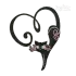 Cat Heart Machine Embroidery Design by Apex Digitized