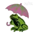Frog holding Umbrella Design