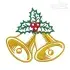 Christmas Holly Bells Embroidery Design