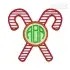Candy Cane Monogram Applique Frame