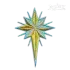 Christmas Cross North Star Machine Embroidery Designs