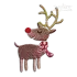 Christmas Rudolph Reindeer Machine Embroidery Design by Apex