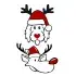 Christmas Doodle Rudolph SVG Cuttable Design