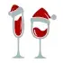 Christmas Wine Glass Santa Hat SVG Cuttable Design