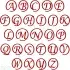 Circle Ends Alphabet Embroidery Font