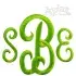 Classic Curlz Monogram Machine Embroidery Font