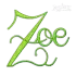 Clip Script Machine Embroidery Font by Apex Design Letters