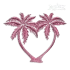 Palm Tree Heart Shape Embroidery Design