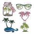 Coconut Palm Trees Island Pack Machine Embroidery Apex Designs All 2