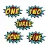 Comic Birthday Number Wording SVG Cuttable Design
